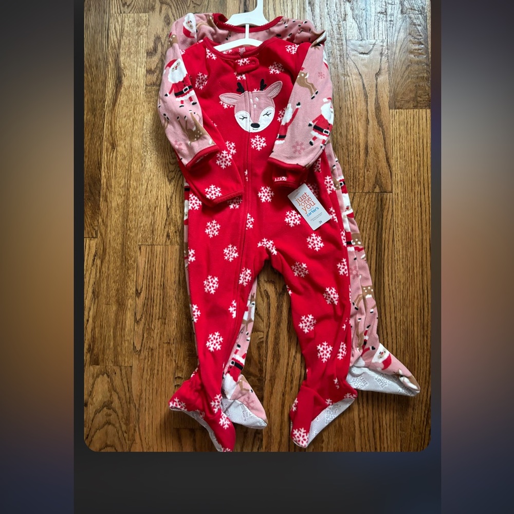 Carters holiday footies size 2T
